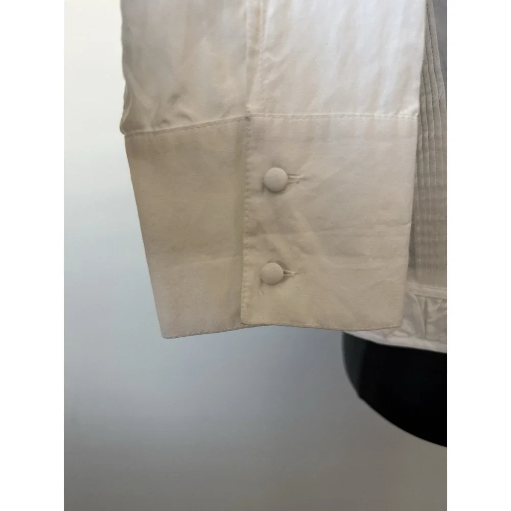 Coldwater Creek Women's PL Silk Blend Ivory Whimsy Ruching Jacket Petite - Picture 3 of 16